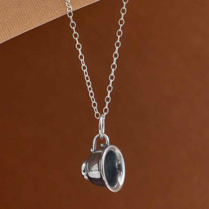 Nina Designs - Sterling Silver Teacup Necklace
