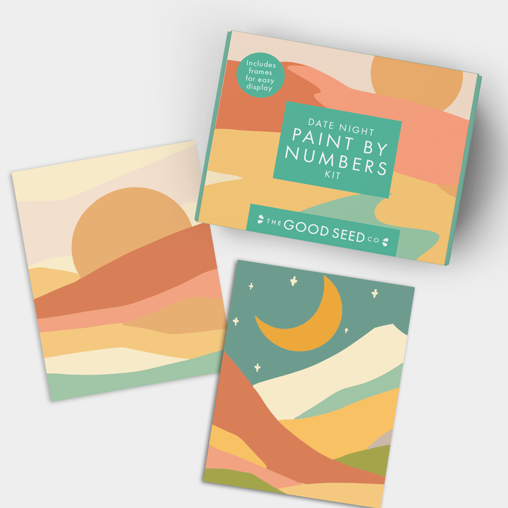 Breathe People - Deluxe Date Night Paint by Number Kit:  Unplug + Connect