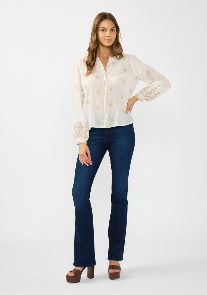 The Marigold Embroidered Blouse