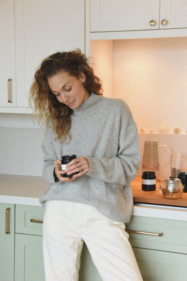 The Cashmere Carmel Sweater // Pebble-On SALE