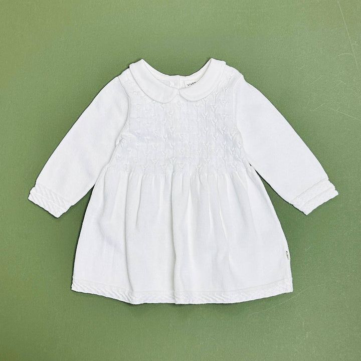 Milan Peter Pan Tulip Knit Baby Sweater Dress (Organic)- ON SALE