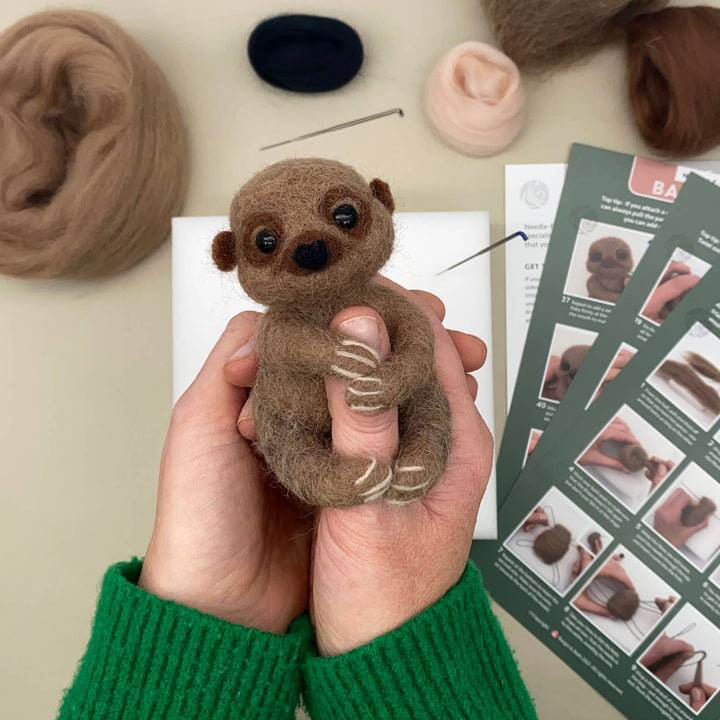 Bergin & Bath - Needle Felting Kit, Baby Sloth