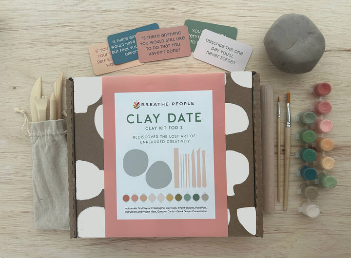 Breathe People - Deluxe Clay Date Activity Kit- Clay Kit for Two