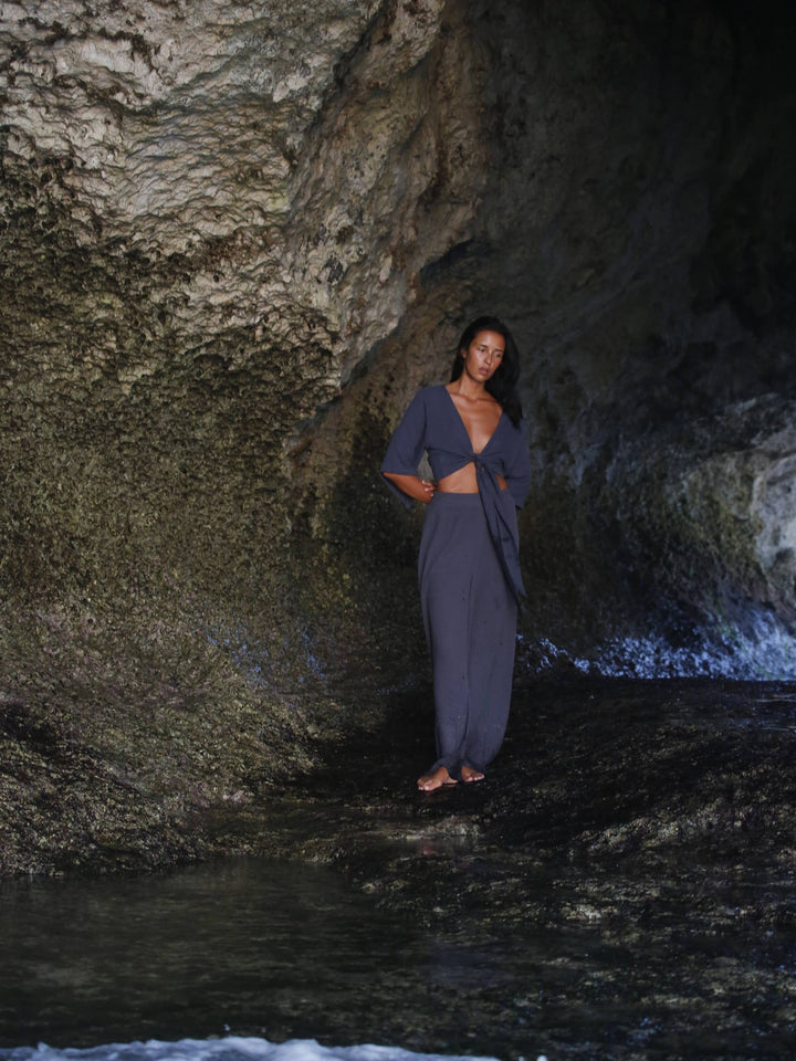 The Handloom - Skye Palazzo Pants - Navy