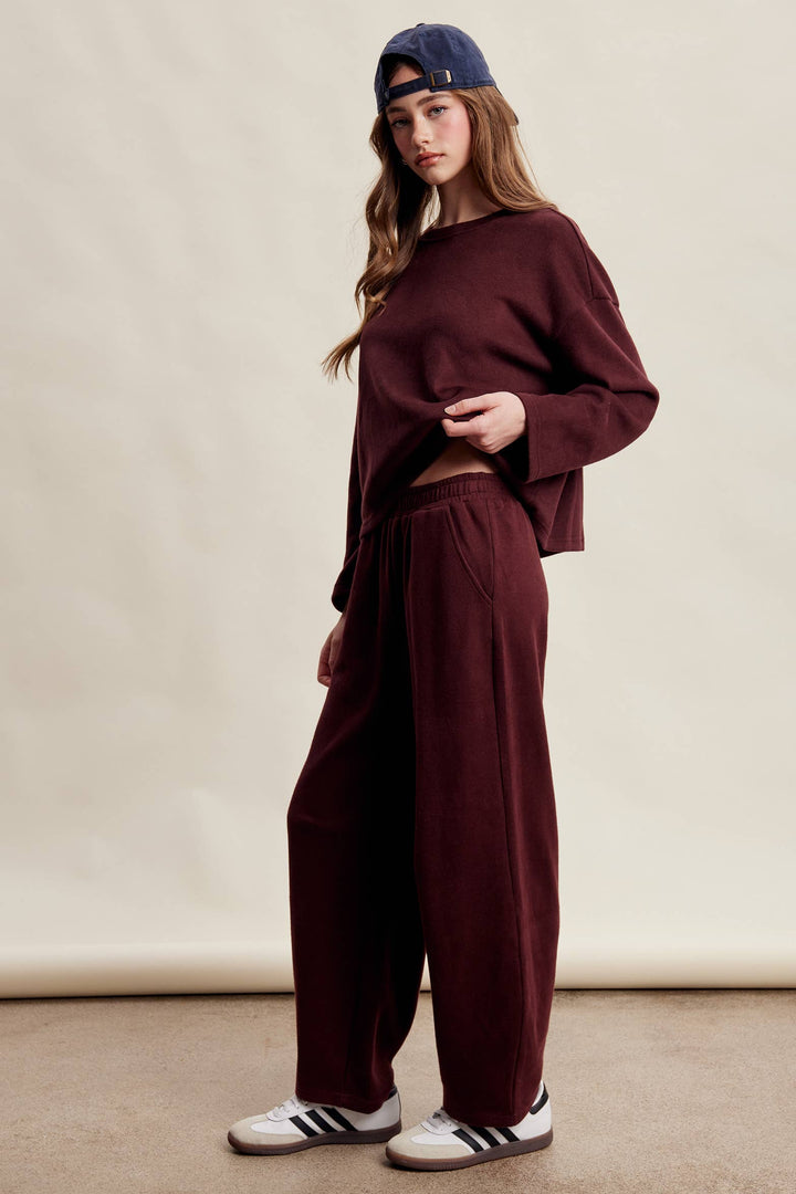 PRE-ORDER-Relaxed Stretch Cotton Knit Lounge Set