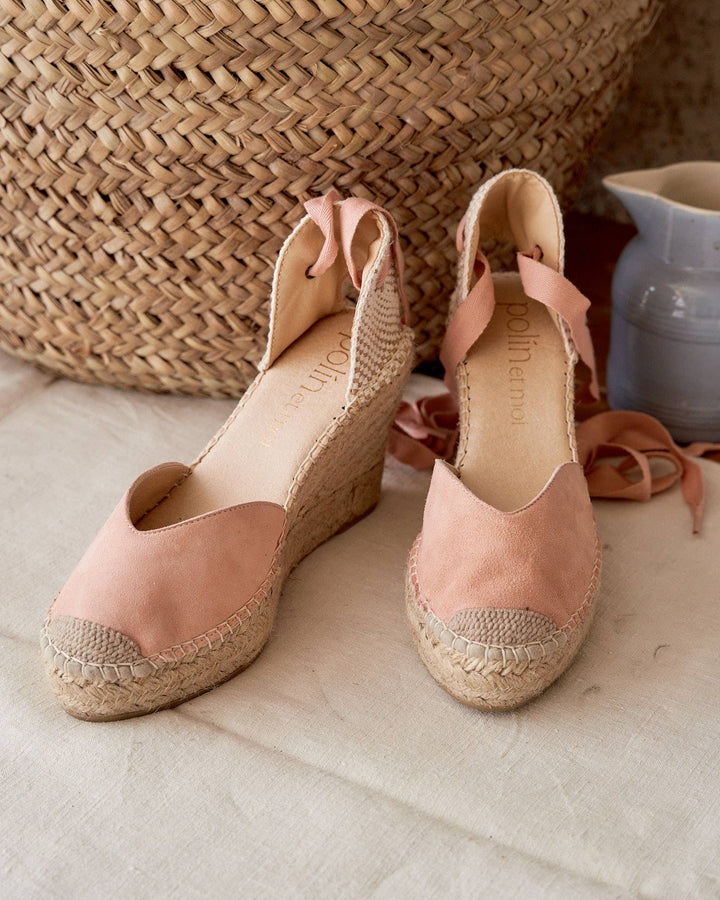 Lilith Heart Suede Espadrille-Pink ON SALE