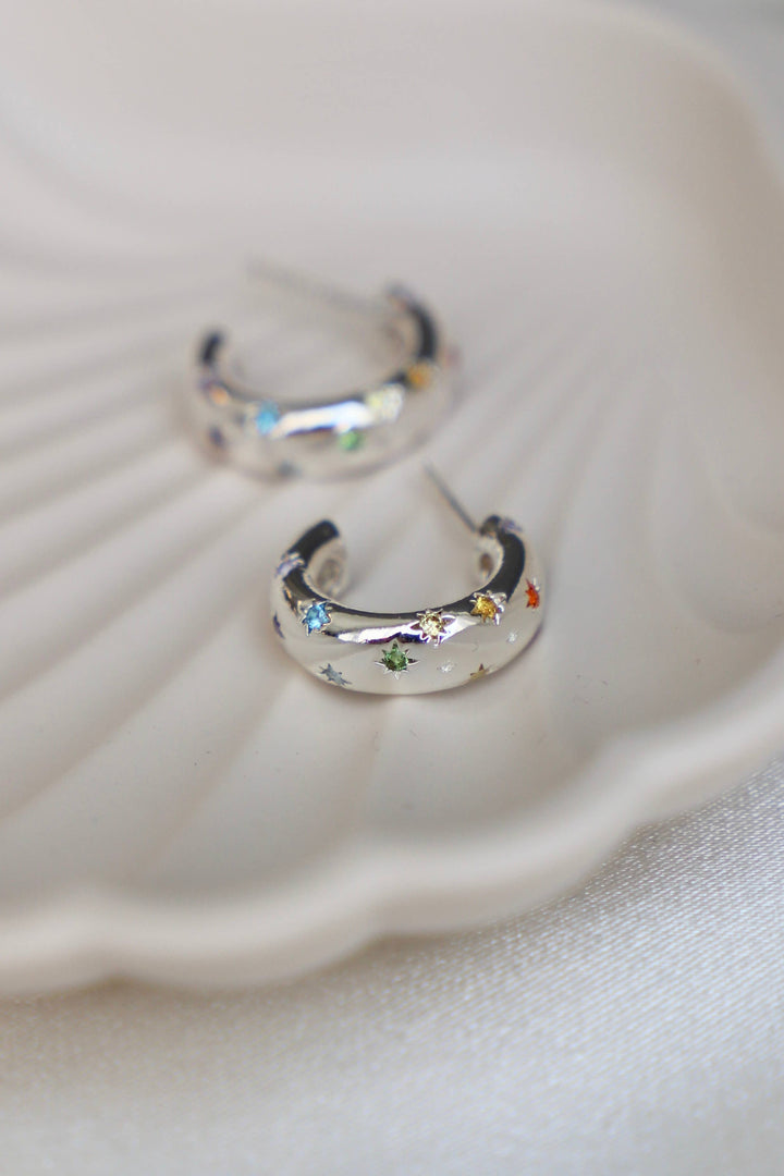 Katie Waltman Jewelry - PENNY CZ STAR HOOP