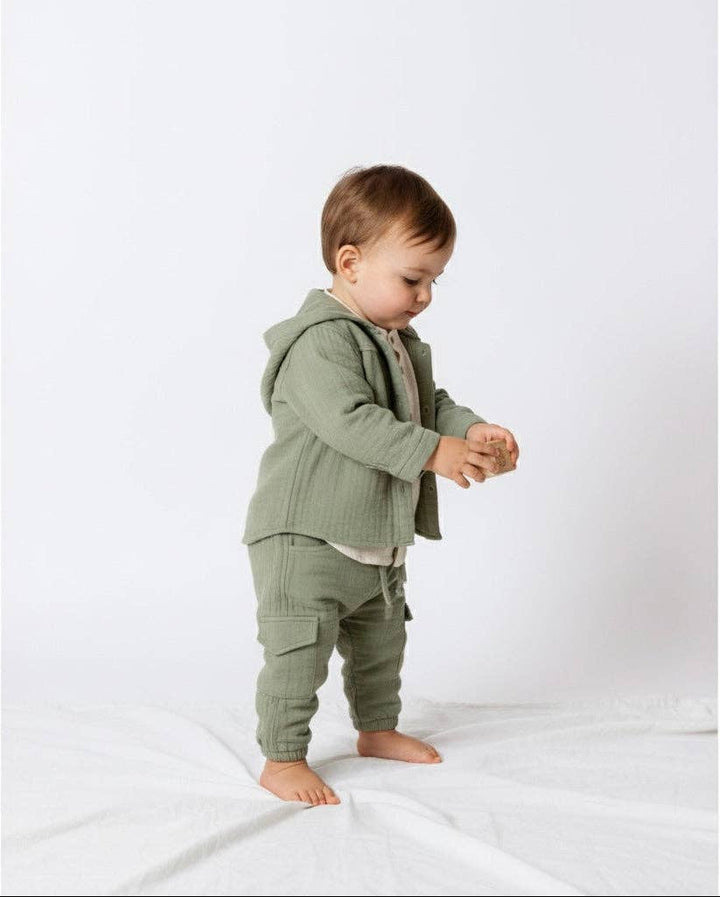 The Noel Three-Piece Muslin Set in Sage