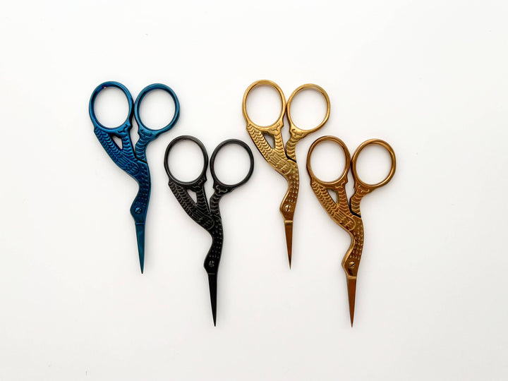 Matryoshka Doll Shop - Embroidery stork scissors, small bird scissors