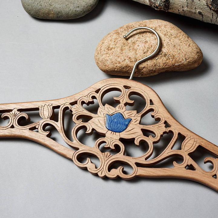 Radiant Home Products - Lotus Wood Designer Hanger -Multiple Sizes & crystals