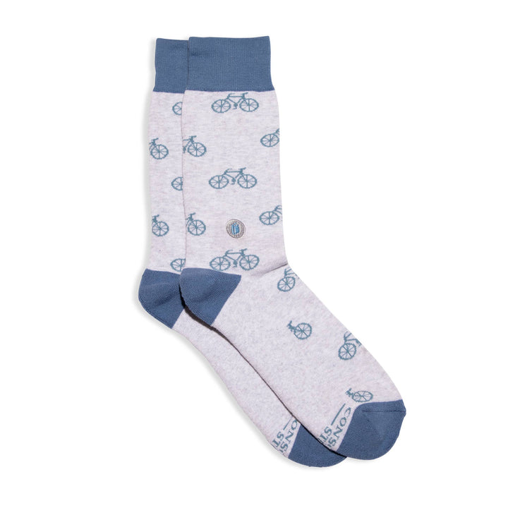 Conscious Step - Socks that Give (Gray Bicycles)