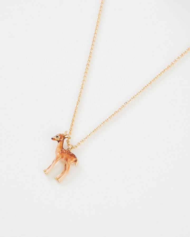 Fable England - FABLE Enamel Fawn Necklace