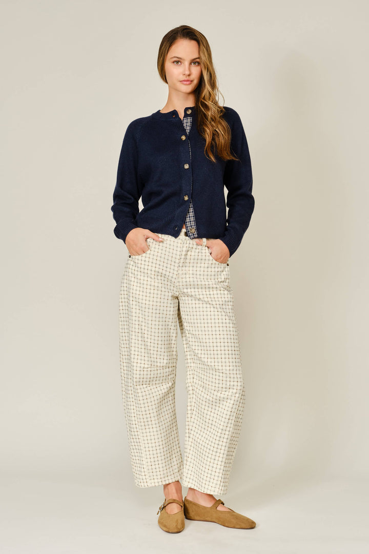 Pre-Order: Oxford Plaid Barrel Pants