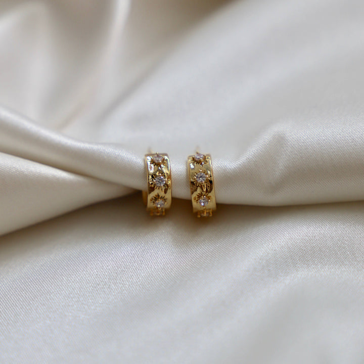 CZ STAR THICK HOOPS