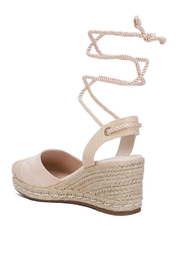 RagCompany - Aiden Lace-Up Crochet Espadrilles-ON SALE