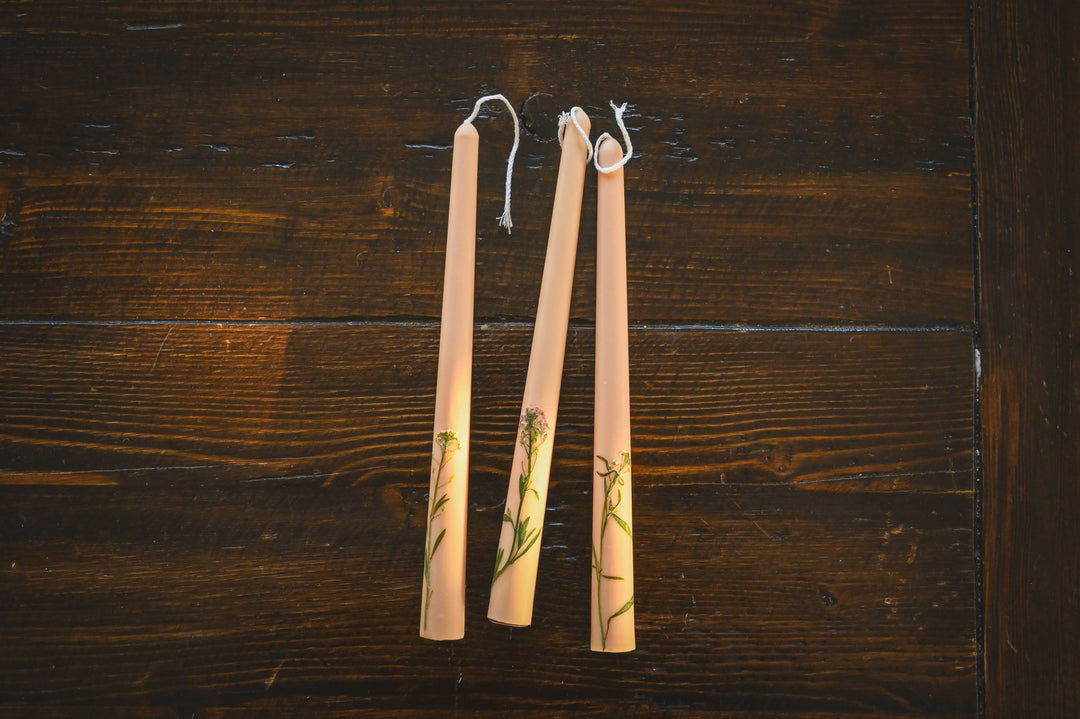 The Garden Taper Candles- Set of 3