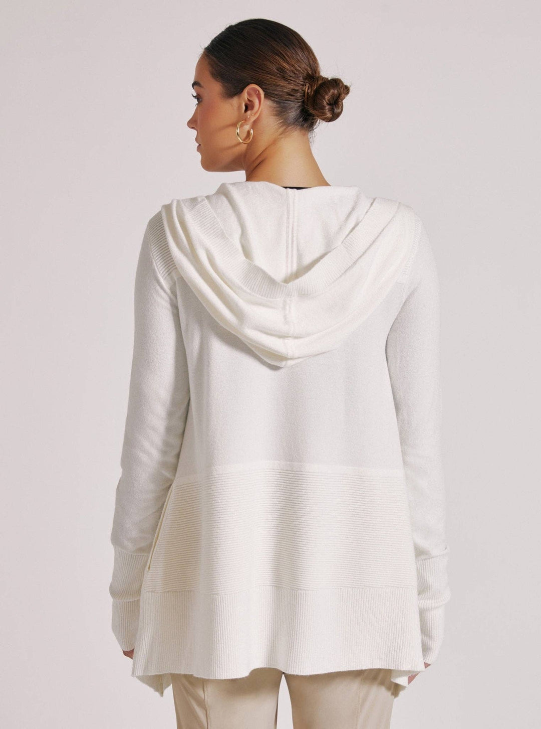 Blanc Noir - Hooded Portola Cardigan - White