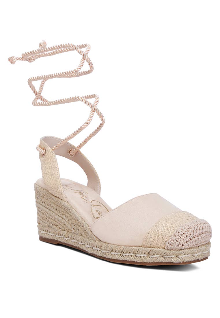 RagCompany - Aiden Lace-Up Crochet Espadrilles-ON SALE