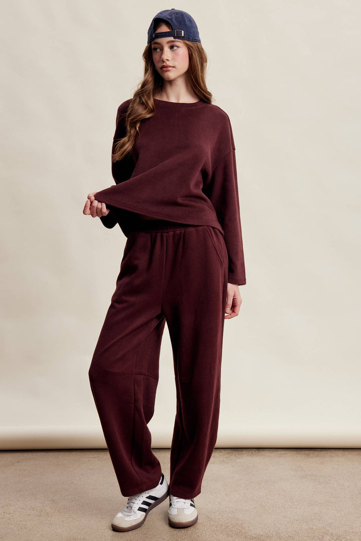 PRE-ORDER-Relaxed Stretch Cotton Knit Lounge Set
