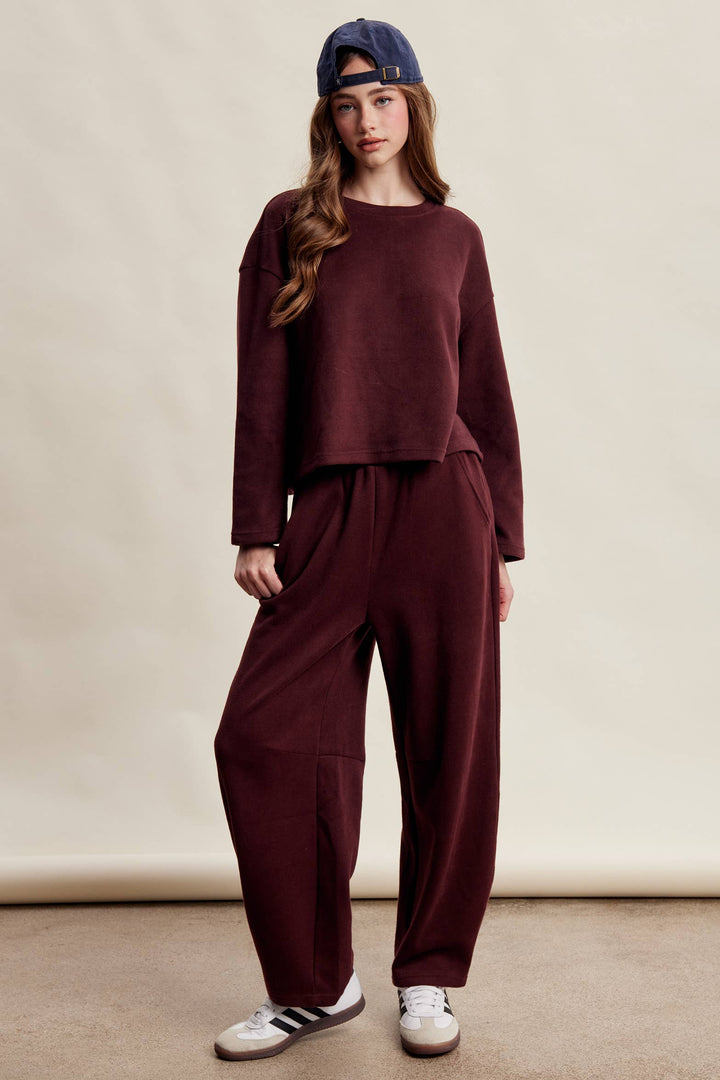 PRE-ORDER-Relaxed Stretch Cotton Knit Lounge Set
