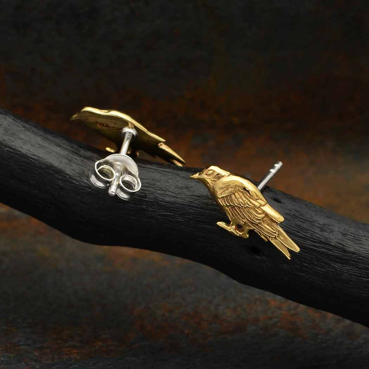 Raven Post Earrings 7x15mm