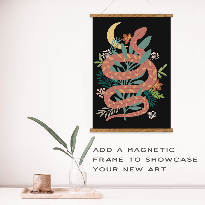Breathe People - Floral Snake Meditative Art Paint by Number Kit