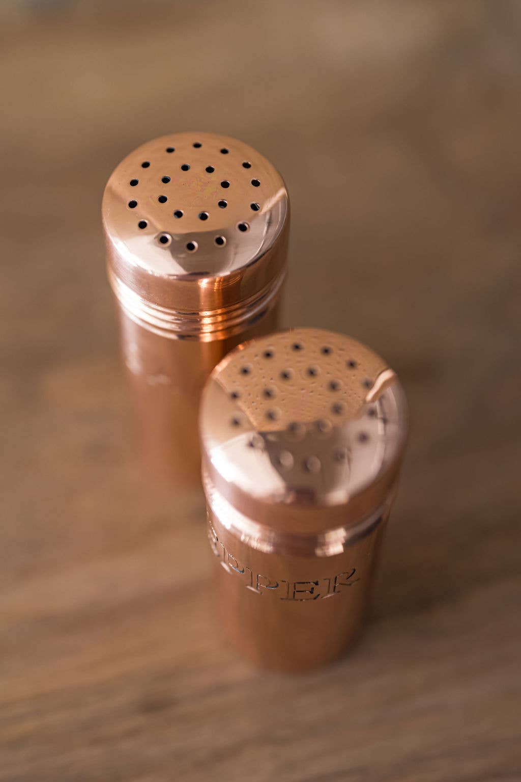 Copper Salt &amp; Pepper Shakers