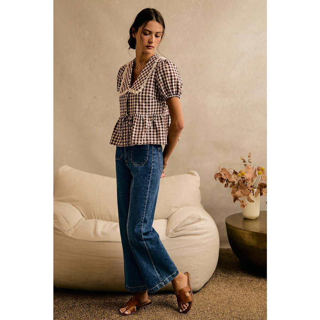 The Gingham Peter Pan Blouse