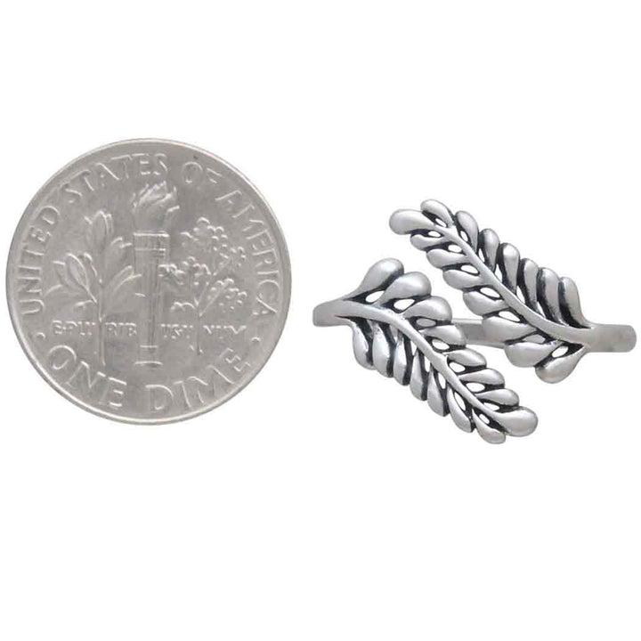 Nina Designs - Adjustable Sprig Leaf Ring