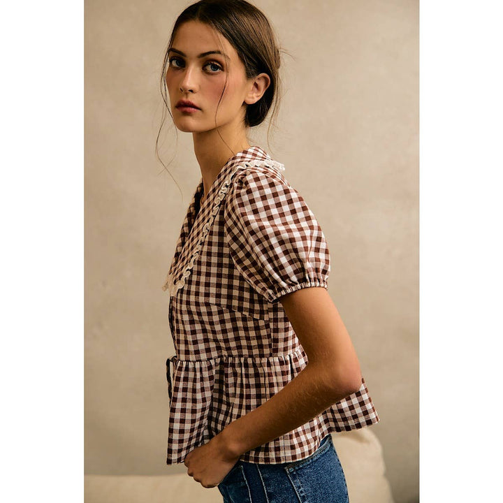 The Gingham Peter Pan Blouse