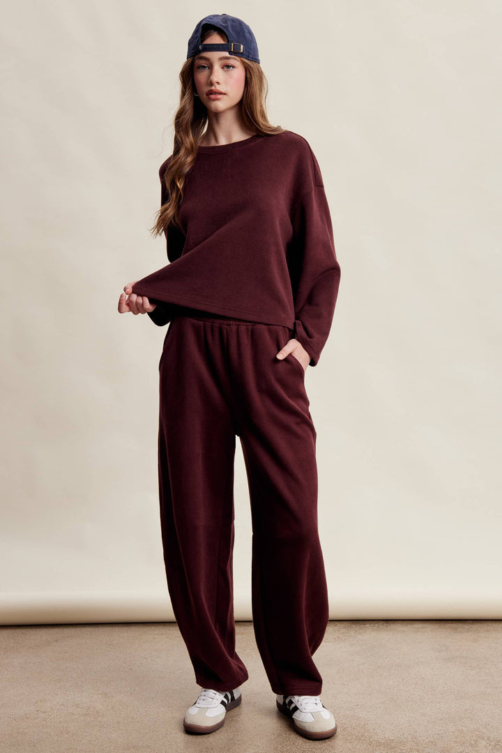 PRE-ORDER-Relaxed Stretch Cotton Knit Lounge Set