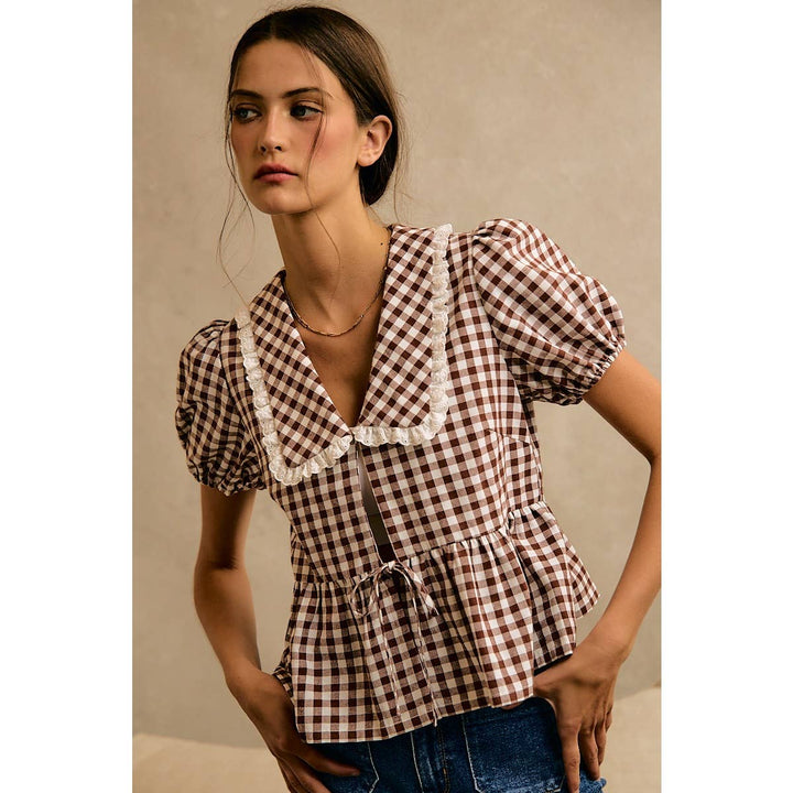 The Gingham Peter Pan Blouse