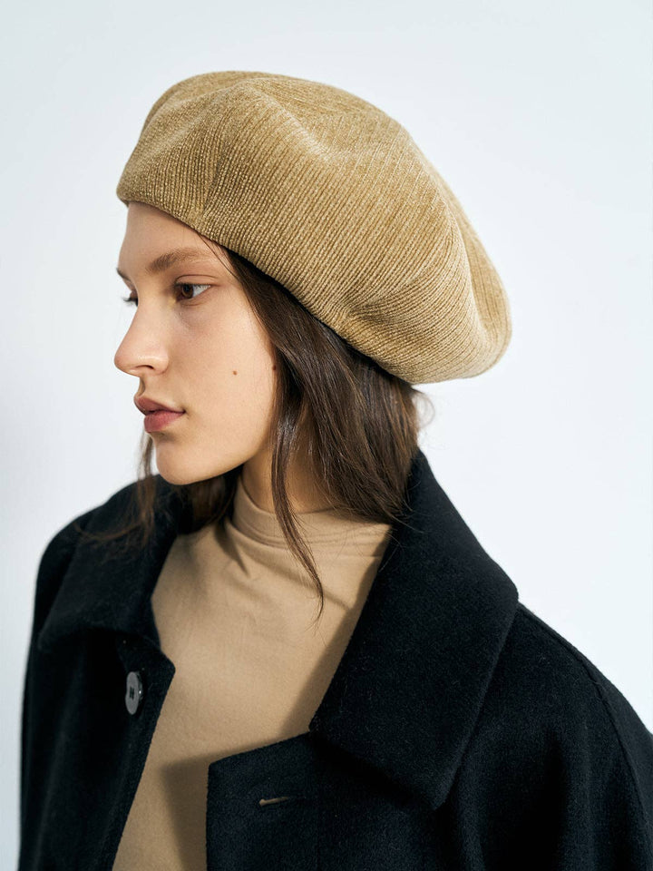 Lost Pattern NYC - "Velvet Cloud" Beret Hat - Ecru