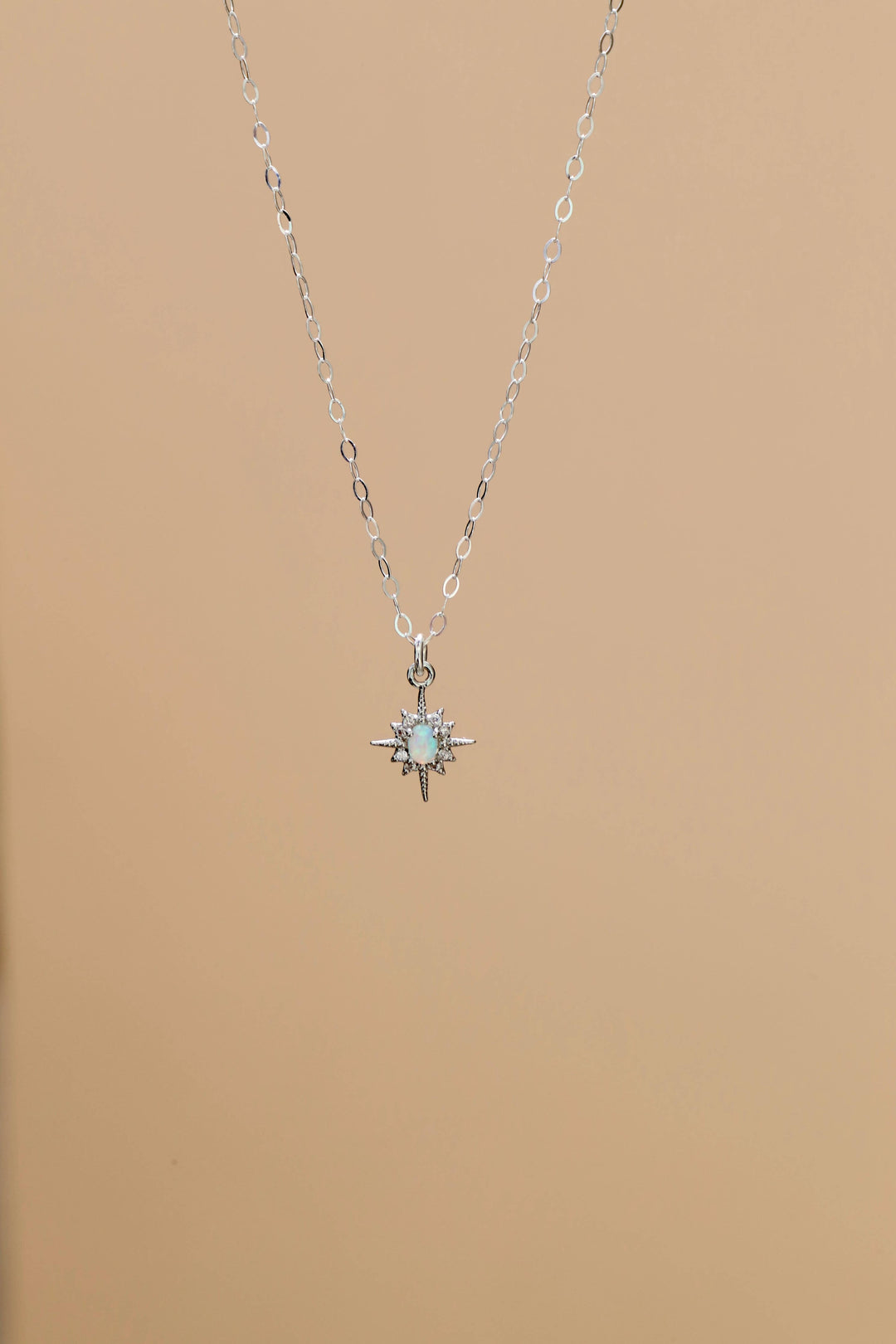 Opal Star Necklace | Silver