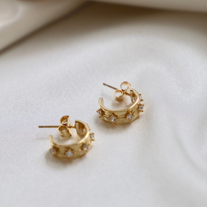 CZ STAR THICK HOOPS