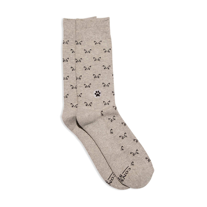 Conscious Step - Socks that Save Cats (Gray Cats)