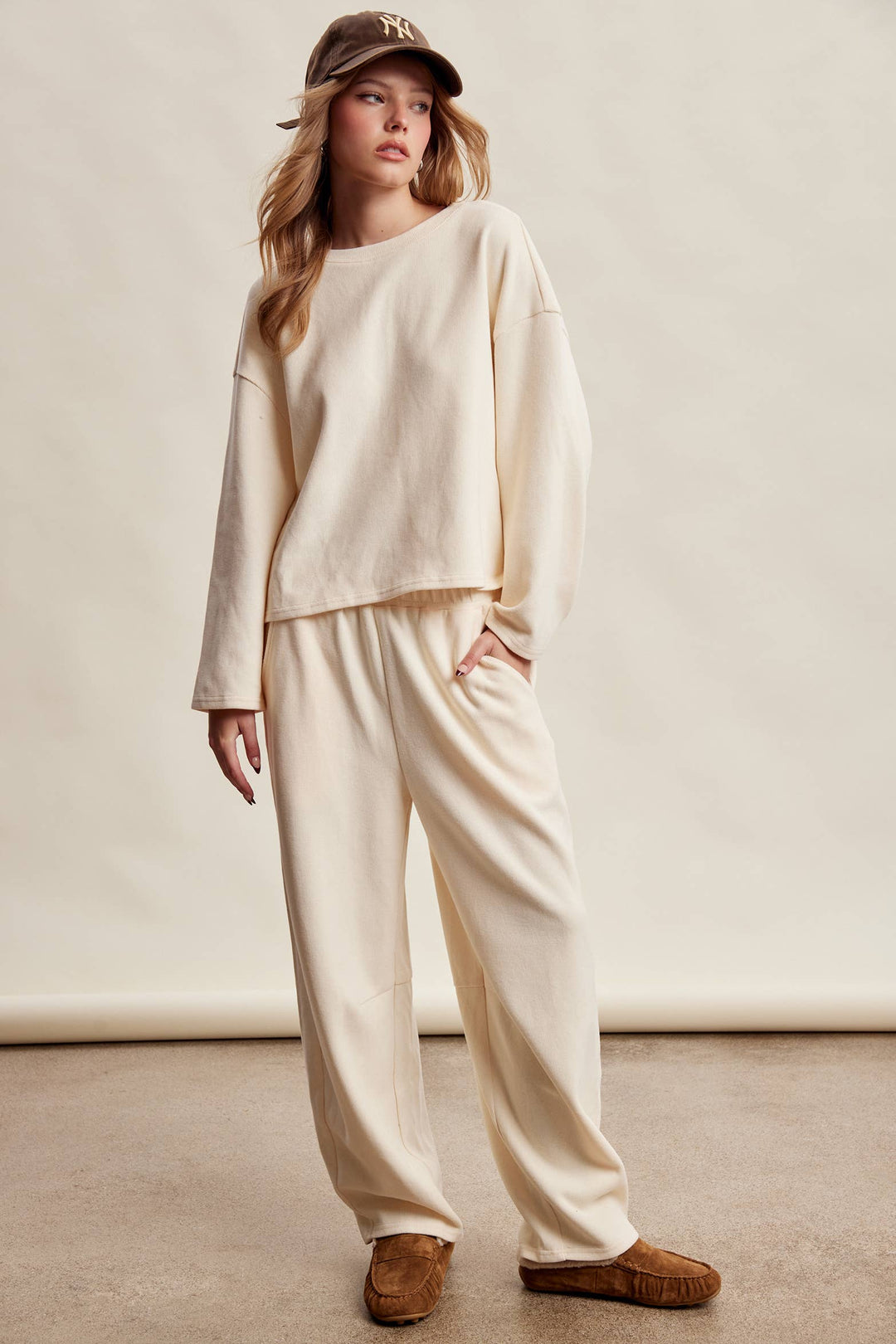 PRE-ORDER-Relaxed Stretch Cotton Knit Lounge Set