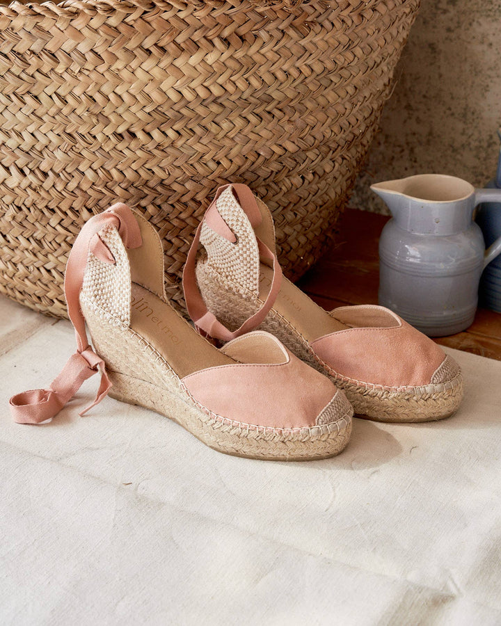 Lilith Heart Suede Espadrille-Pink ON SALE