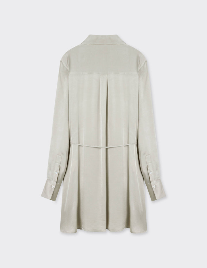 Luxury Satin Shirtdress