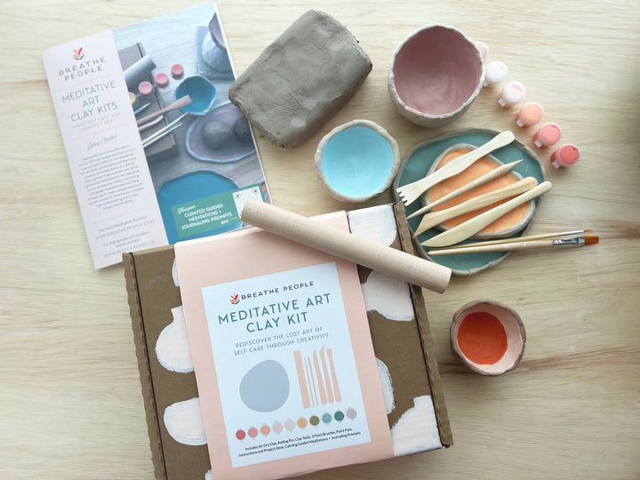 Breathe People - Meditative Art Clay Kit + Self-Care Meditations and Projects