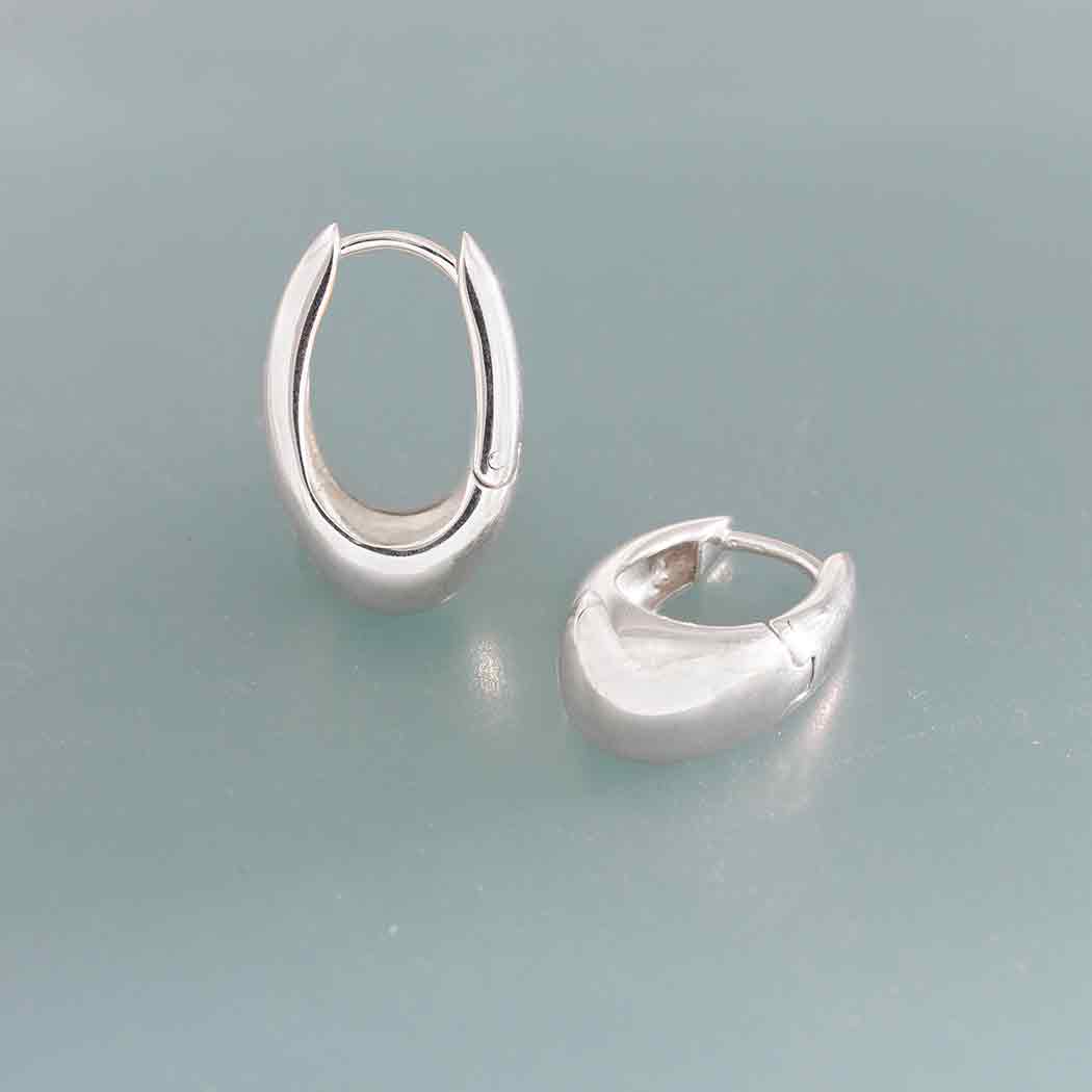 The Sterling Silver Teardrop Huggie Hoops