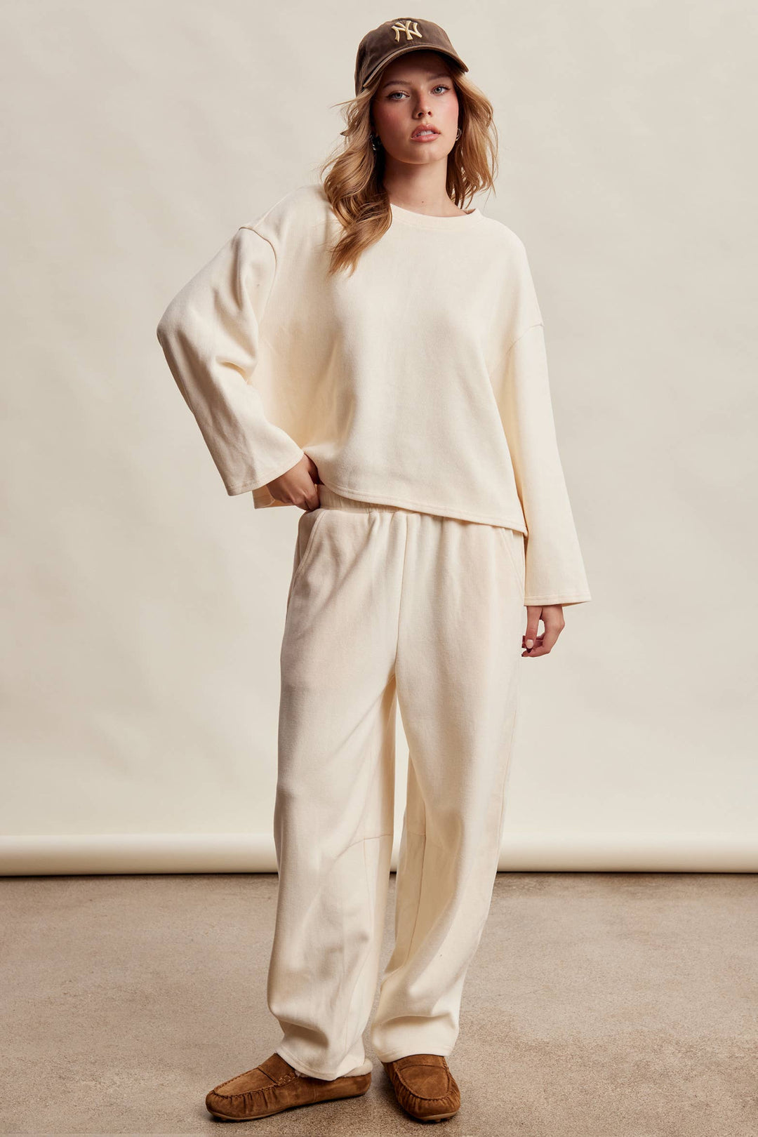 PRE-ORDER-Relaxed Stretch Cotton Knit Lounge Set