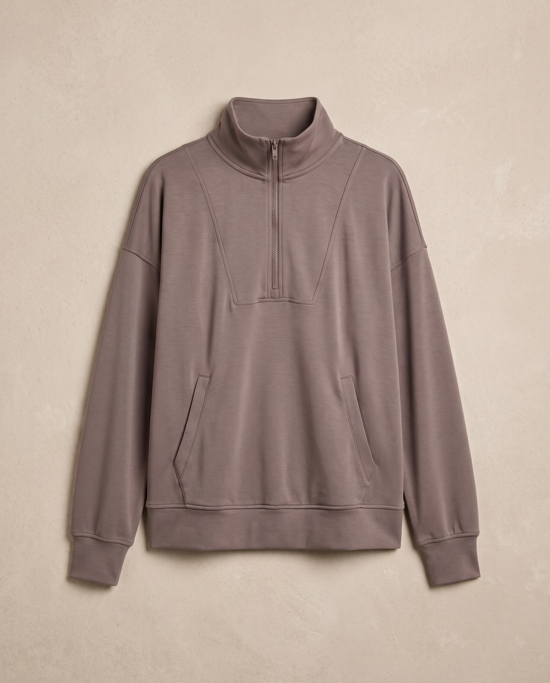 MODAL SCUBA QUARTER ZIP FUNNEL NECK PULLOVER