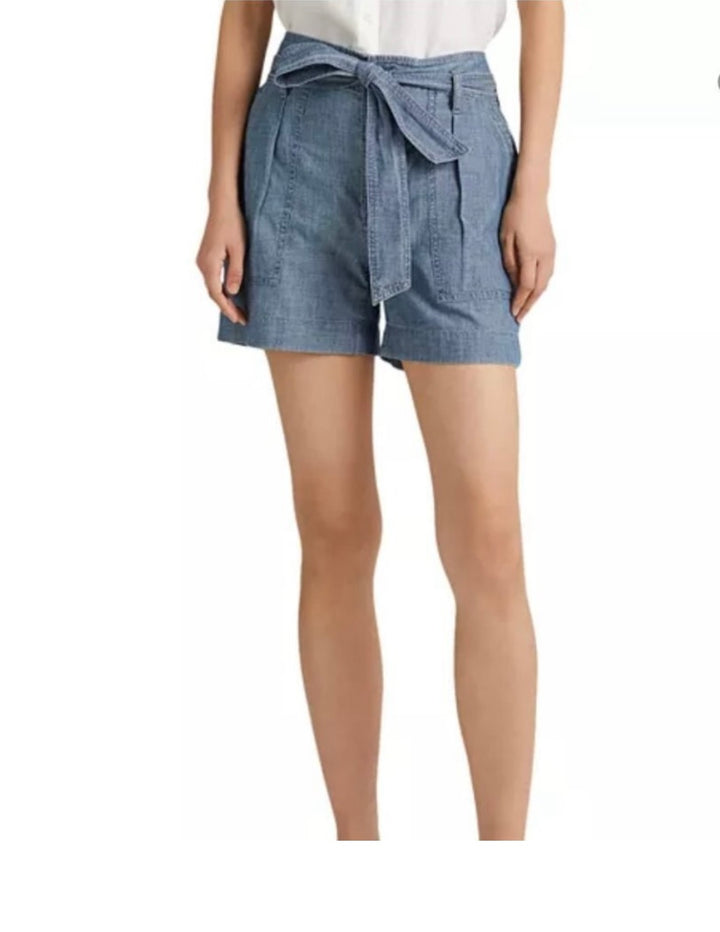Pre-Owned Lauren Ralph Lauren - Belted Chambray Shorts- Size 4