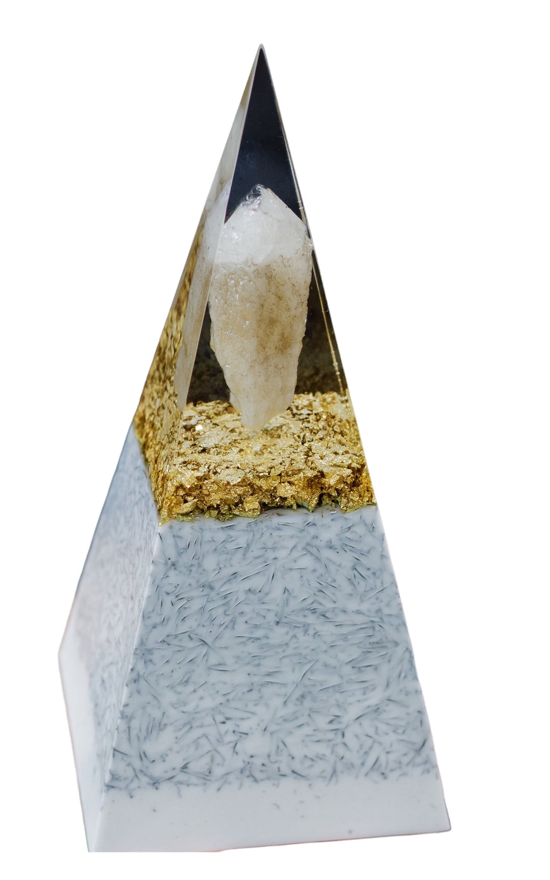 Pre-Owned White Nubian Orgonite Pyramid