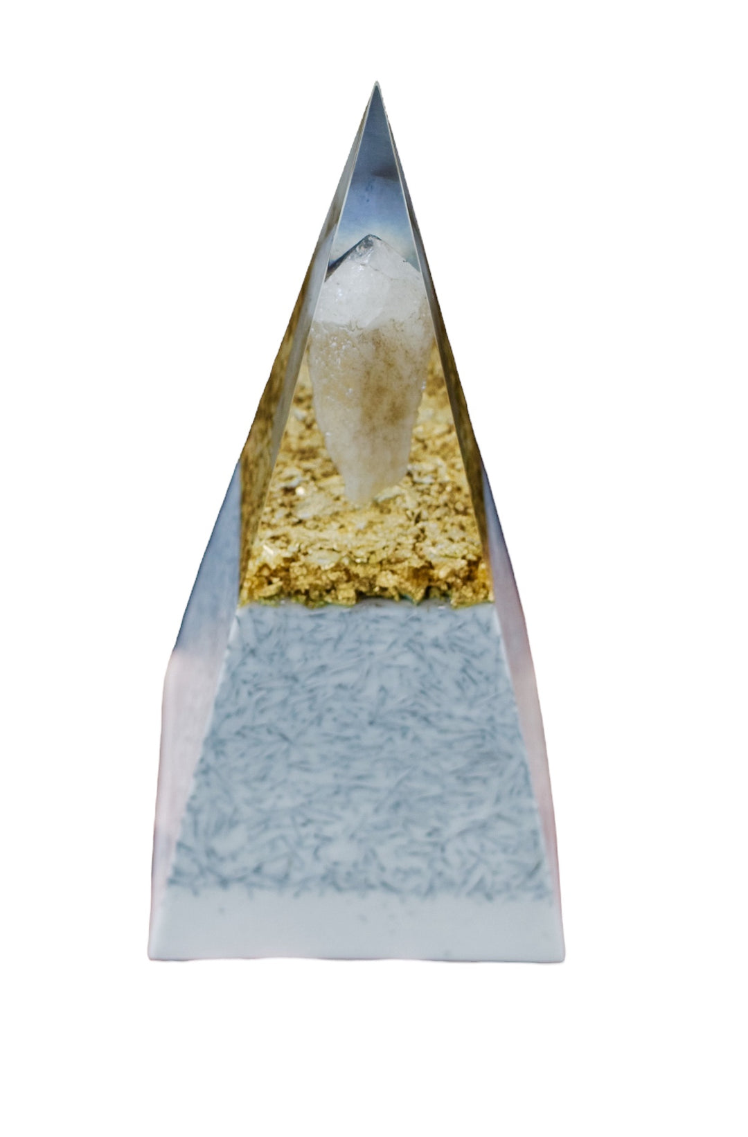 Pre-Owned White Nubian Orgonite Pyramid