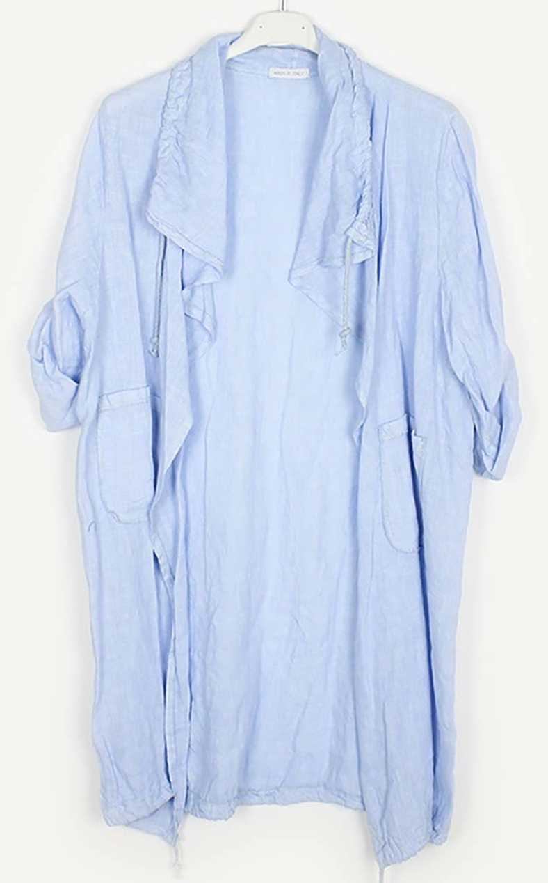 The Linen Duster Jacket in Taupe, Charcoal &amp; Navy
