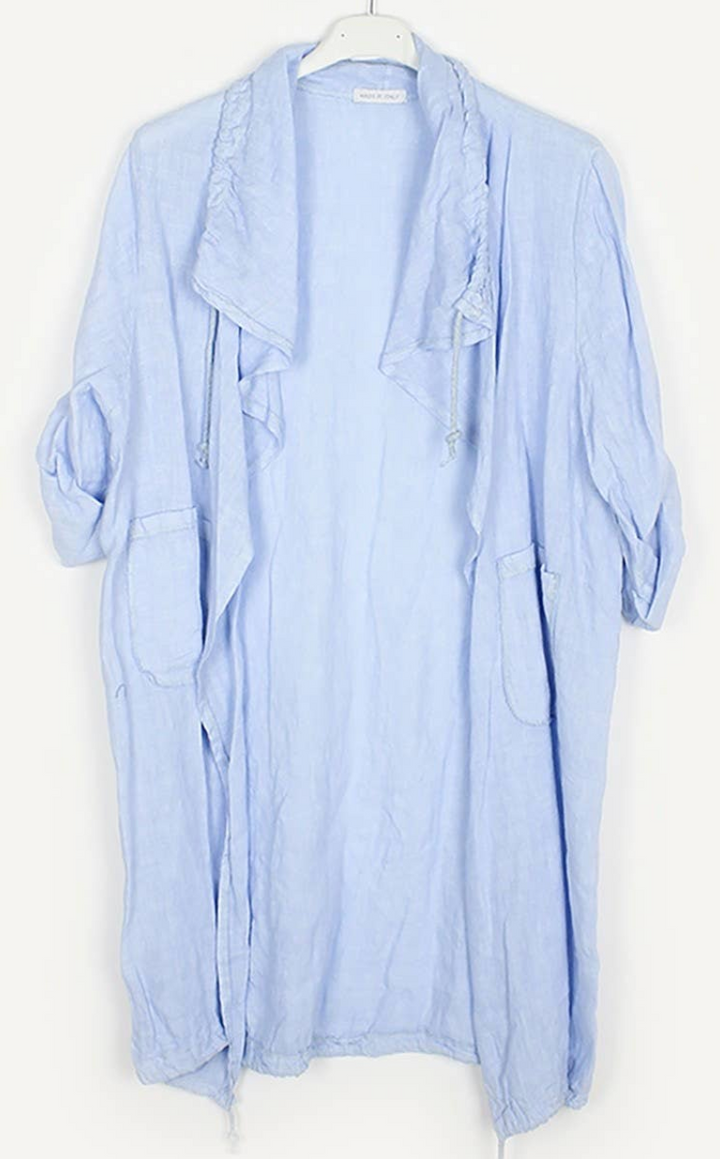 The Linen Duster Jacket in Taupe, Charcoal &amp; Navy