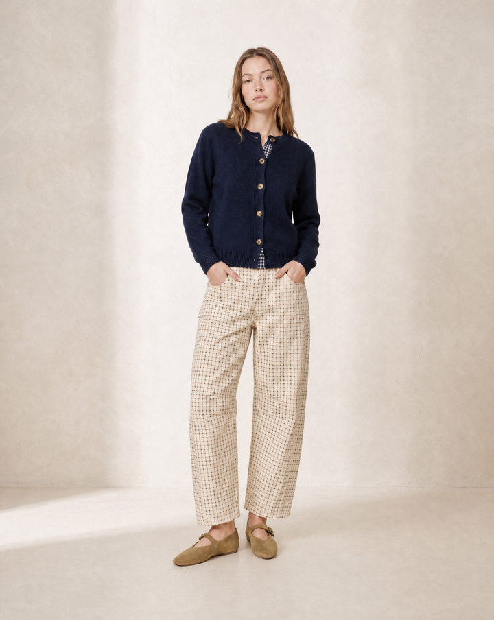 Pre-Order: Oxford Plaid Barrel Pants