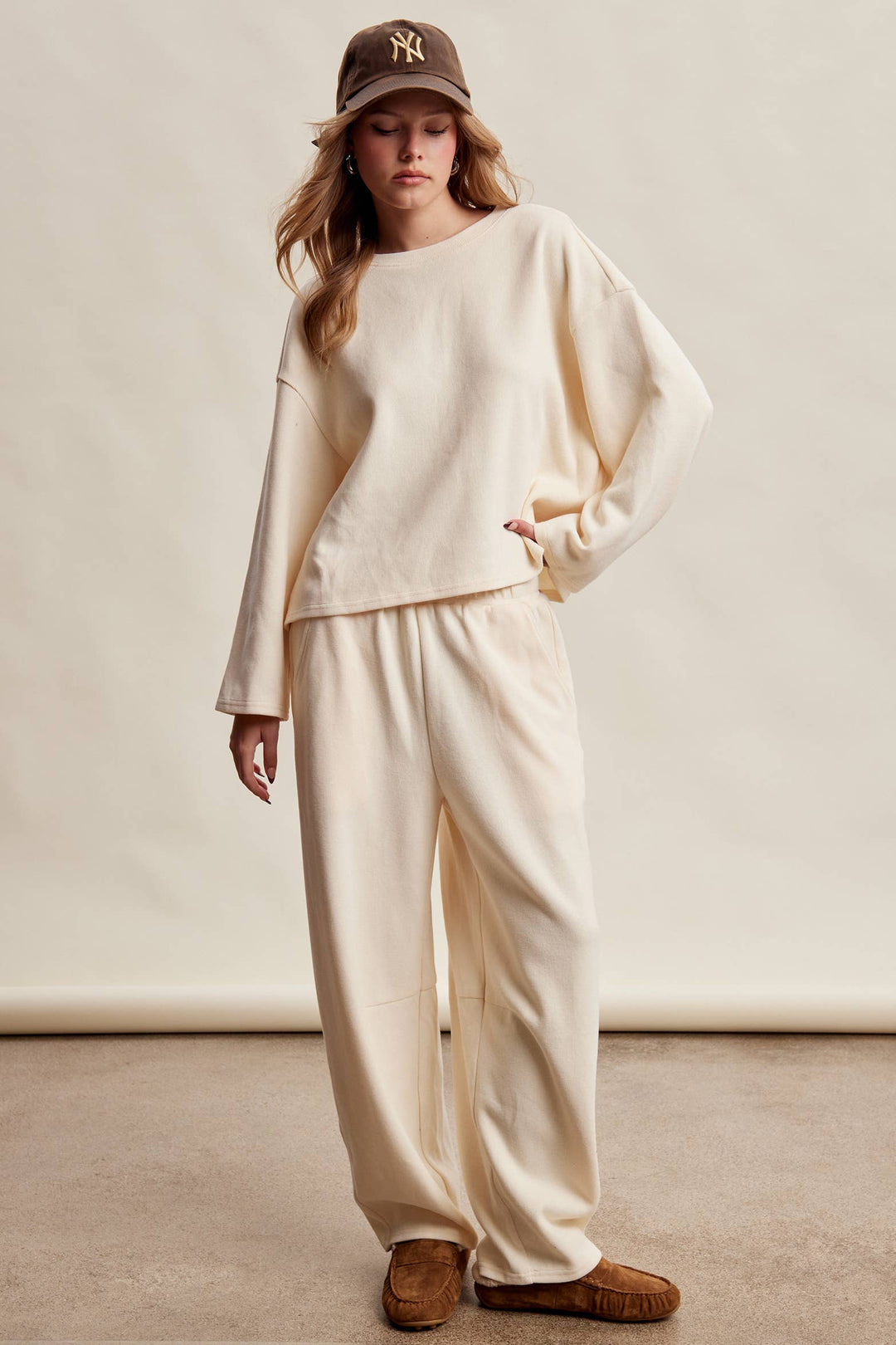 PRE-ORDER-Relaxed Stretch Cotton Knit Lounge Set